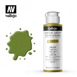 Vallejo Acrylic Artist Fluid Colors 100 ml colore GOLD GREEN