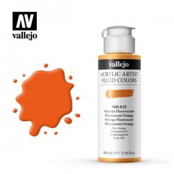 Vallejo Acrylic Artist Fluid Colors 100 ml colore FLUORESCENT ORANGE