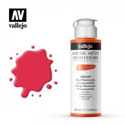 Vallejo Acrylic Artist Fluid Colors 100 ml colore FLUORESCENT RED
