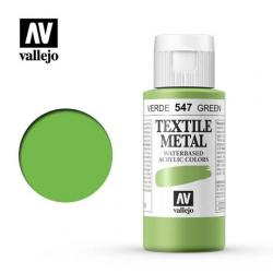 Vallejo TEXTILE 60 ml colore METALLIC GREEN