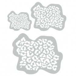 3 Stencils aerografo WoW  LEOPARD SKIN - PELLE DI LEOPARDO