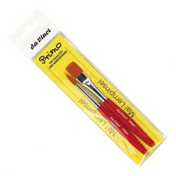 Set 2 pennelli in fibra sintetica DA VINCI - PRIMO manico rosso - linea Scuola e Hobby