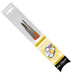 Set 3 pennelli pelo misto DA VINCI - KIT 4205 - linea Scuola e Hobby