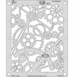 Stencil aerografo ARTOOL Steampunk-Fx "Klockworx" by C. Fraser