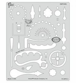 Stencil aerografo ARTOOL Steampunk-Fx "Switches" by C. Fraser