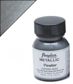 ANGELUS Colore per pelle e tessuto 143C METALLIC PEWTER - PELTRO METALLIZZATO 29,5 ML
