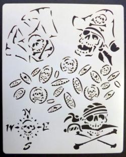 Mini stencil aerografo ARTOOL "Curse of Skullmaster-Buccaneer"