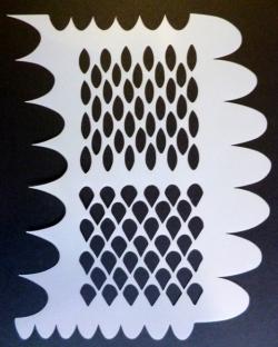 Mini stencil aerografo ARTOOL "FXII - Dragon skin" by C. Fraser