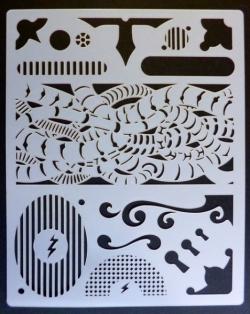 Mini stencil aerografo ARTOOL "Steampunk FX - Junk"