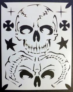 Mini stencil aerografo ARTOOL "Return of Skullmaster-Frontal II"