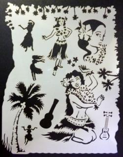 Mini stencil aerografo ARTOOL "Tiki Master II-Hula Spirit"
