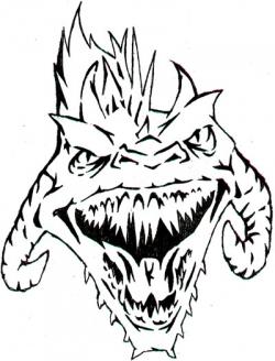 Stencil aerografo Dragon 1 by Richard Markham