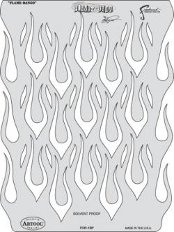 Stencil aerografo Artool  Flame o Rama "Flame Dango"