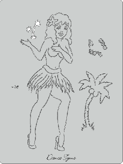 Stencil aerografo ARTOOL Sailor Girlies "Dance Tyme"