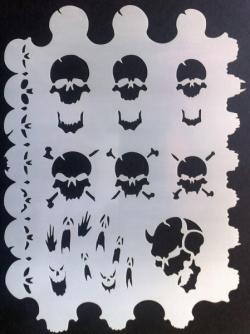 Mini stencil aerografo Artool "Skull Master - The Multiple"