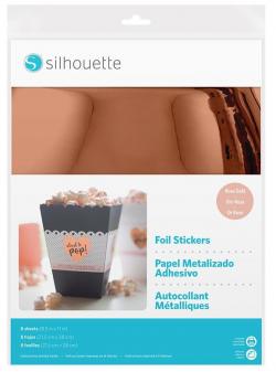 8 Fogli adesivi stampabili Silhouette 21,5 x 28 cm - ORO ROSA