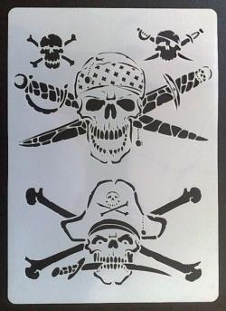 Mini stencil aerografo Artool "Piracy Tell No Tales" by Fraser