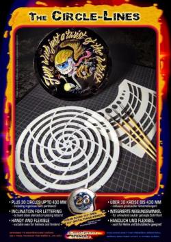 2 Stencils A5 "Light Speed CIRCLE LINES" Harder