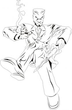 Stencil aerografo "Devil 5 large" DIAVOLO by R.Evans