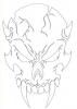Stencil aerografo Teschio Demon Skull 1 by Richard Markham