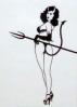 Stencil aerografo "Devil Girl 4 medium" by R.Evans