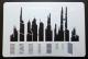 2 Stencils aerografo 61x96 "Futuristic Cityscape 1 e 2" Harder