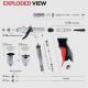 Aerografo Gaahleri Ace Series Swallowtail x Studio G 0.28 - 0.5 - 0.7 mm doppia azione