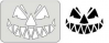 Stencil per face-painting Senjo "Zucca Halloween 2"